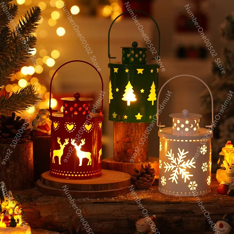 Christmas candle light led small lantern wind light electronic candle creative holiday cloth ornament