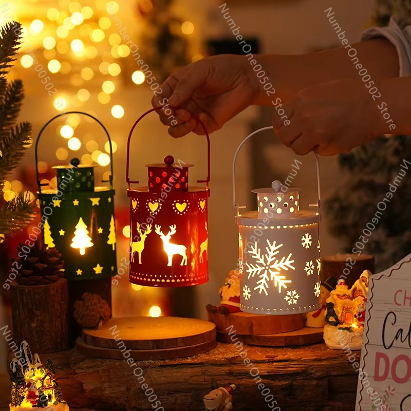 Christmas candle light led small lantern wind light electronic candle creative holiday cloth ornament