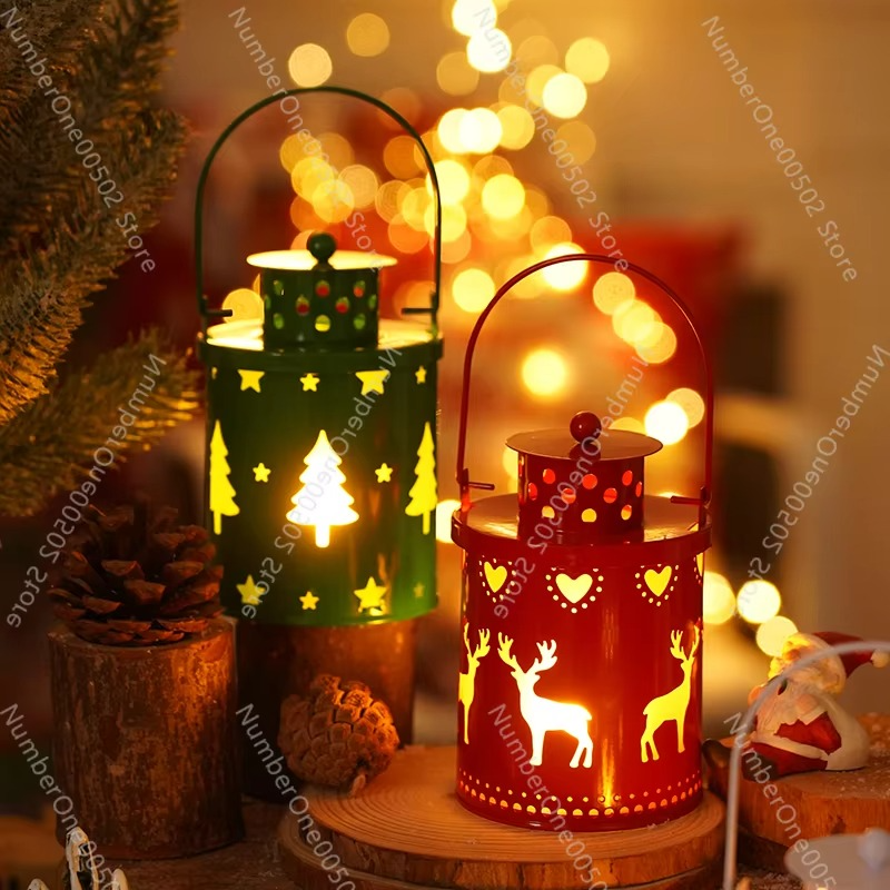 Christmas candle light led small lantern wind light electronic candle creative holiday cloth ornament
