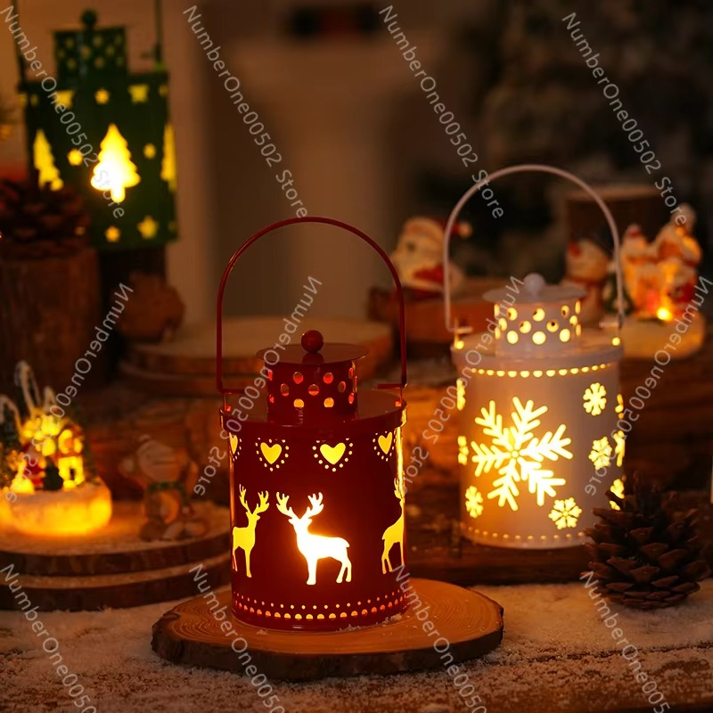 Christmas candle light led small lantern wind light electronic candle creative holiday cloth ornament