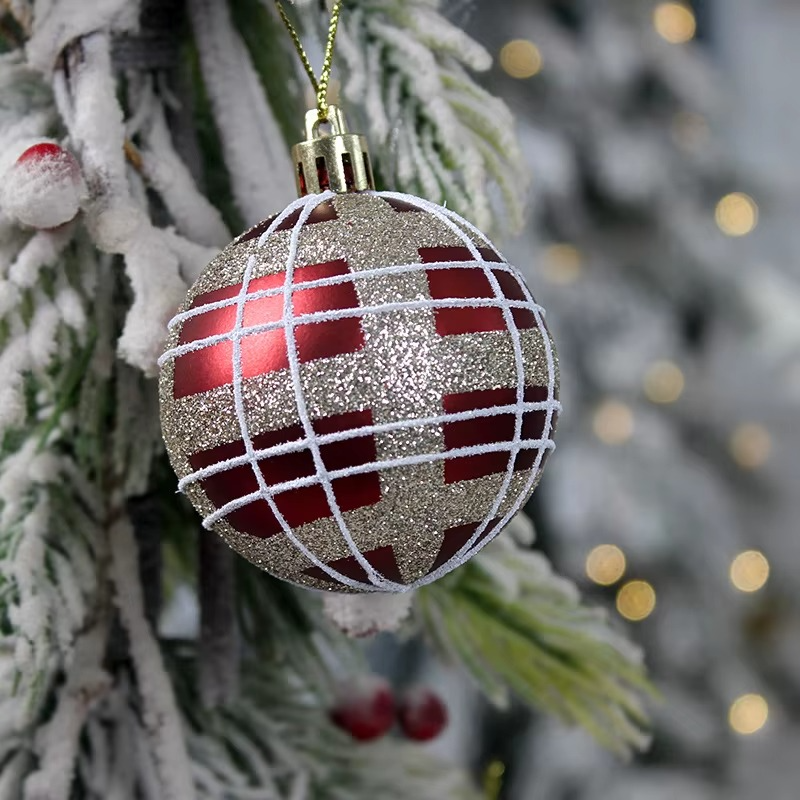 44pcs 6cm Christmas Balls Deer Santa Claus Xmas Tree Hanging Ornament Home Chirstmas Party Decoration New Year Gift Navidad 2025