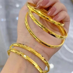 Light luxury new 24K real gold Seiko bracelet Bundy bracelet au9999 Gold women's temperament Mosaic bracelet