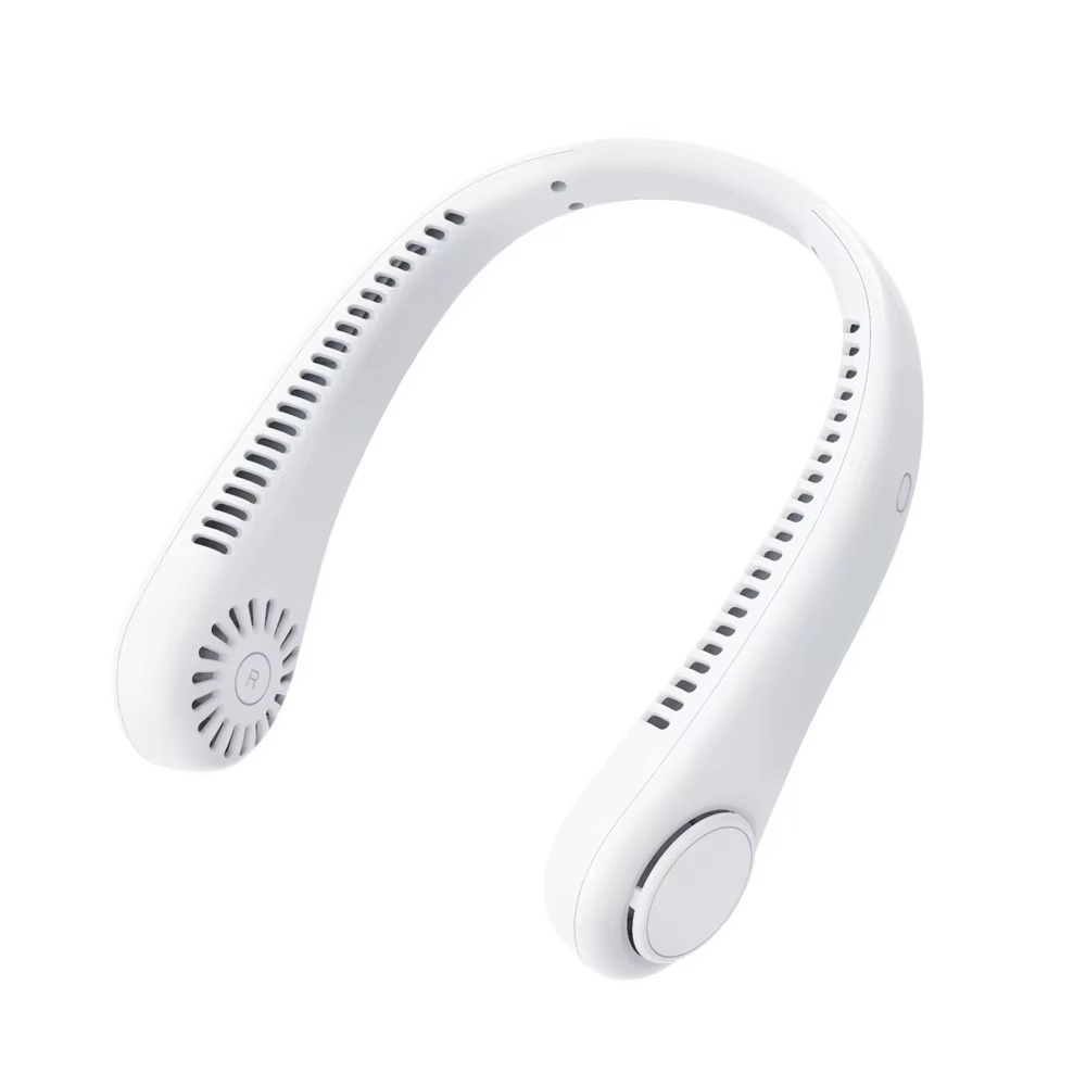 New Mini Neck Fan Portable Bladeless Hanging Neck 1200mAh Rechargeable Air Cooler 3 Speed Mini Summer Sports Fans