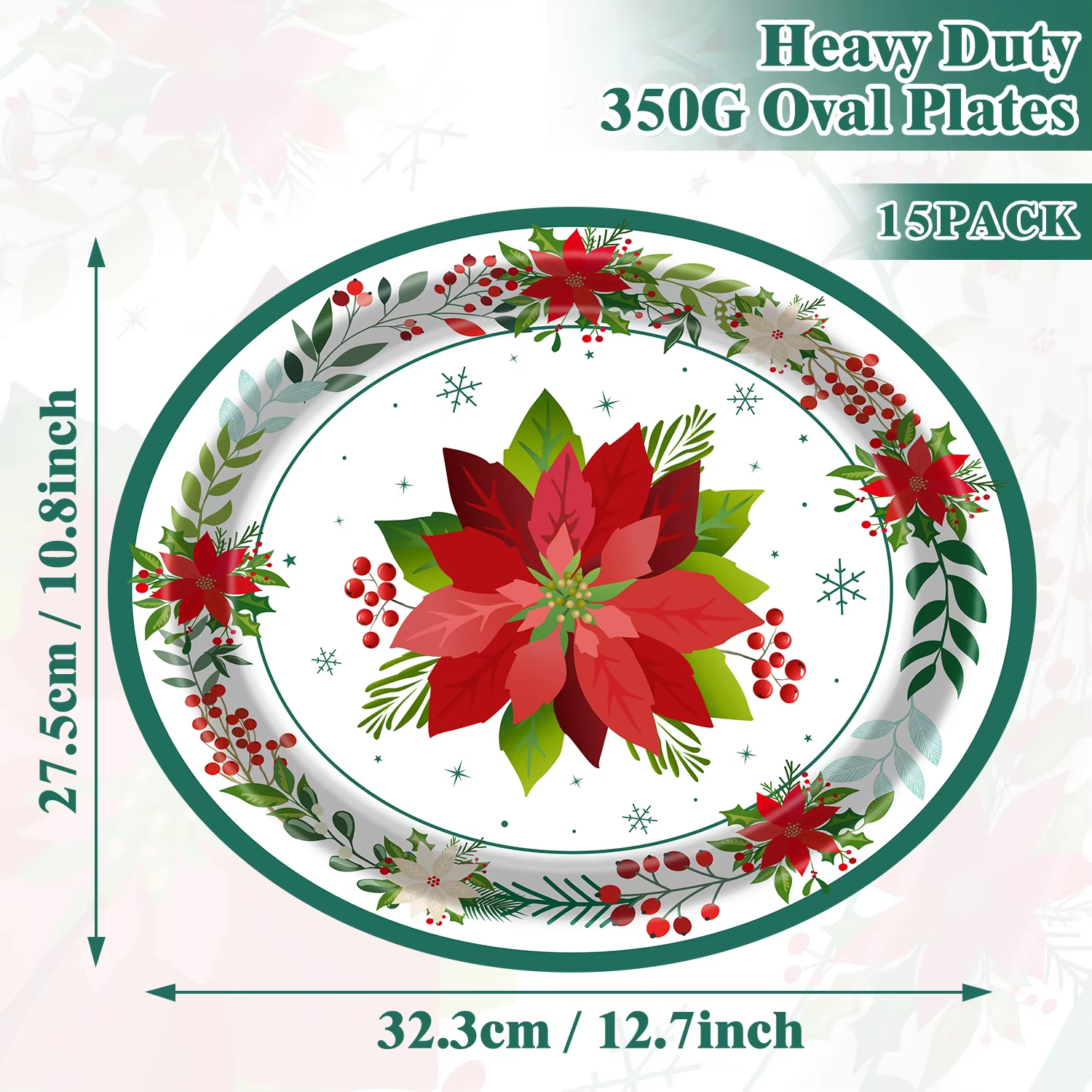 Christmas Retro Oval Disposable Plates Theme Birthday Decorations Party Disposable Tableware Paper Napkins Cups Plates