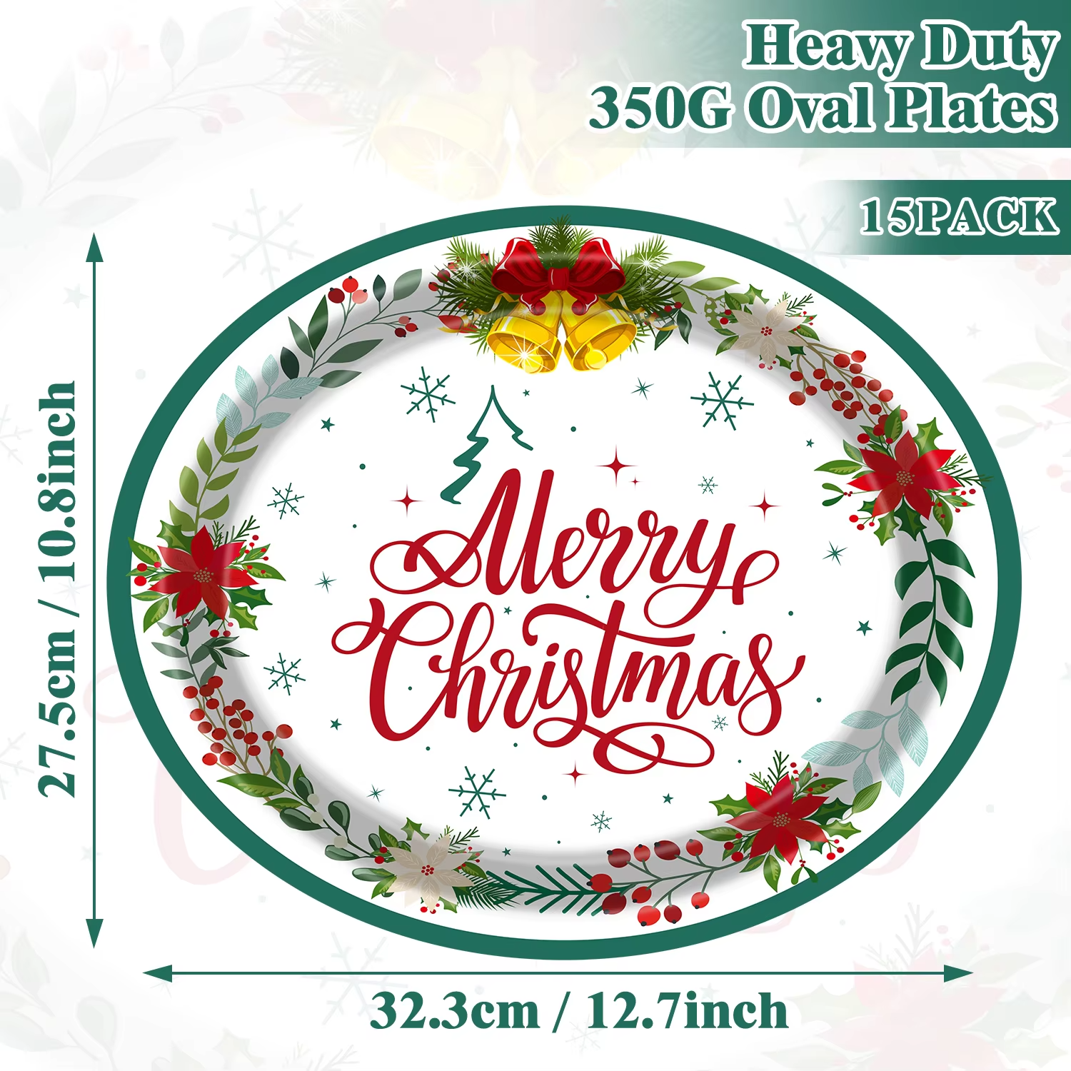 Christmas Retro Oval Disposable Plates Theme Birthday Decorations Party Disposable Tableware Paper Napkins Cups Plates