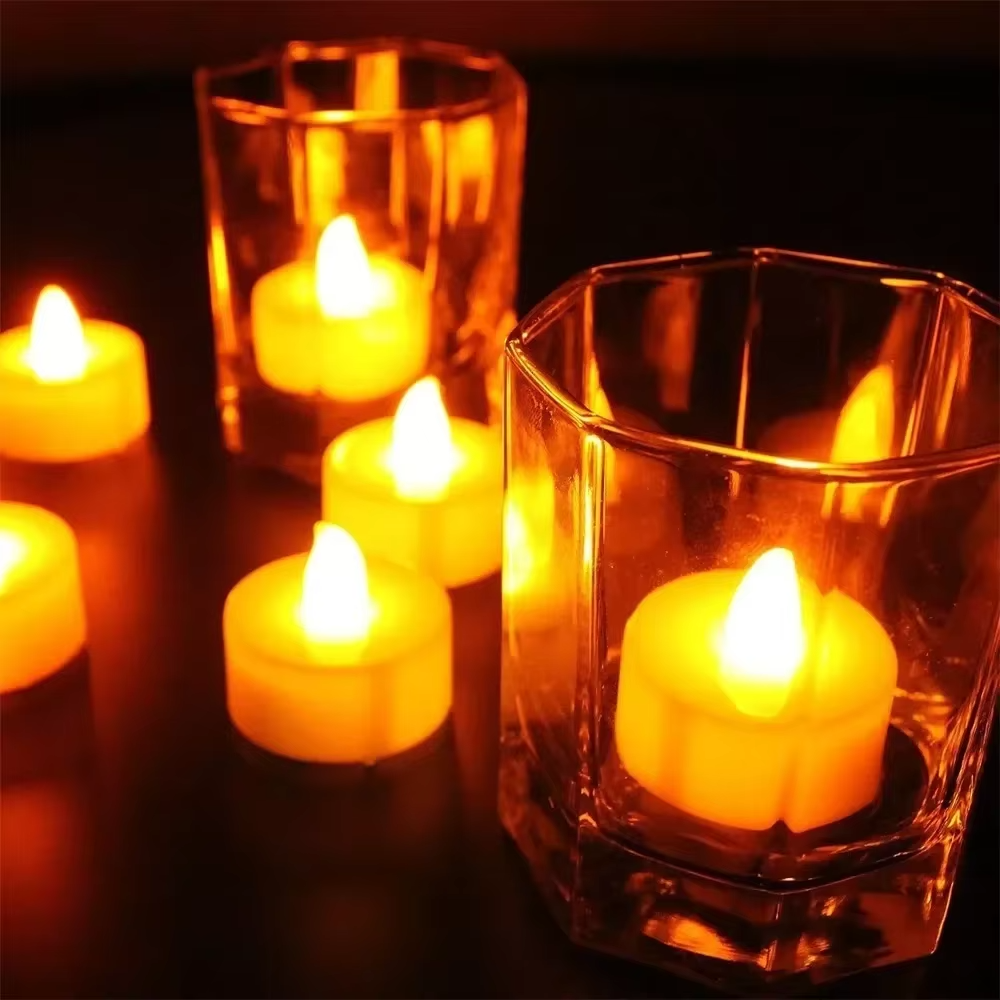 24Pcs LED Candles Flameless Candle Battery Operated, LED Electric Candles Tea Lights Halloween Christmas Party Decorations