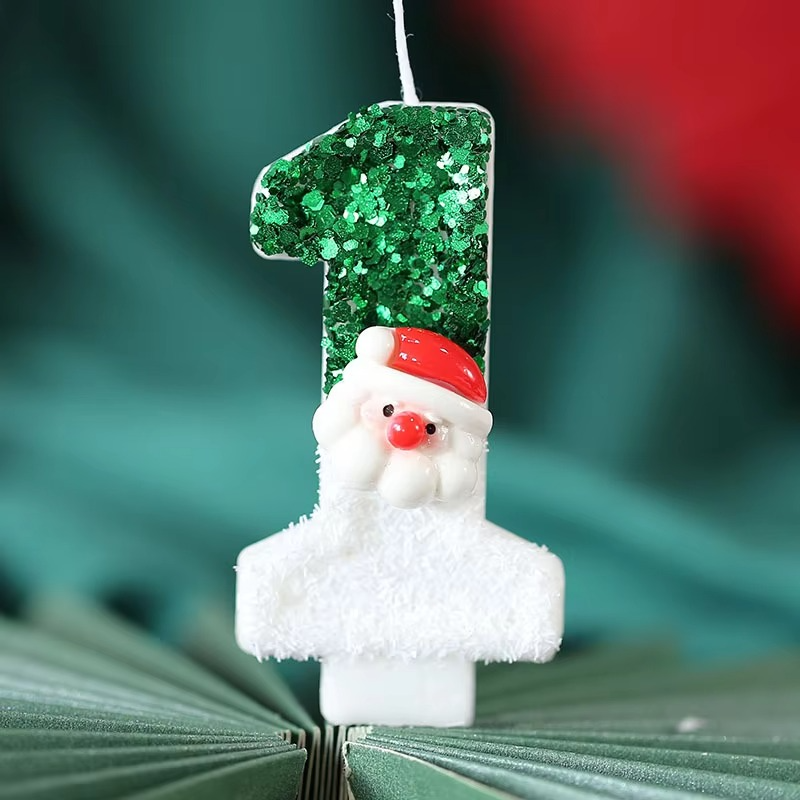 Festive Santa Claus Candle with Red Cap Snowman Themed Holiday Decorations for Christmas Home Party Supplies
