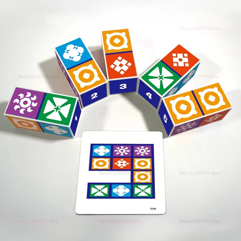 Family Party Board Games Pattern Matching Board Game for Children & Adults Block Puzzle Games for Kids Christmas Birthday Gift