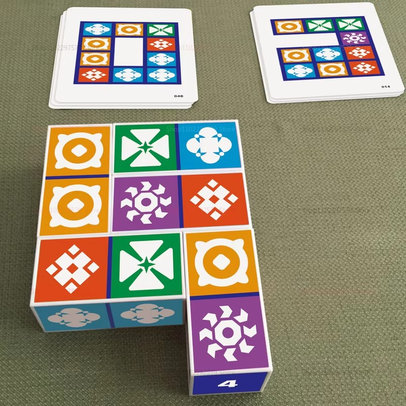 Family Party Board Games Pattern Matching Board Game for Children & Adults Block Puzzle Games for Kids Christmas Birthday Gift
