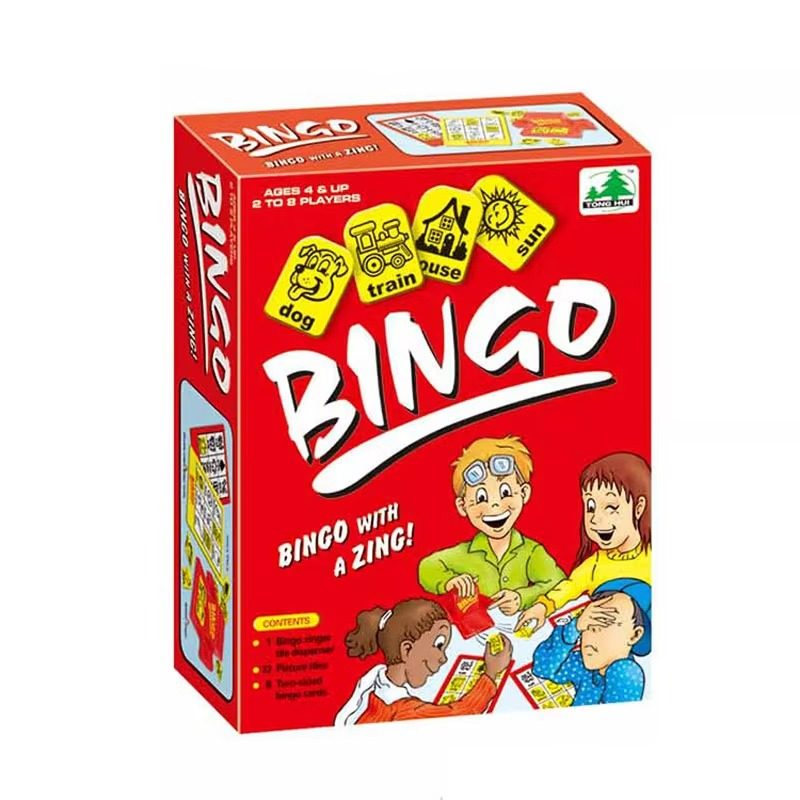 New Children's Puzzle Game BIN GO GAME English Word Learning Toy Family Gathering Game Christmas