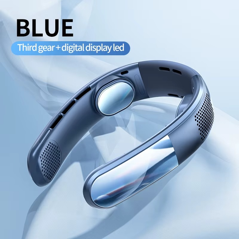 CAFELE Neck Fan Portable Wearable Bladeless Fan 3000mAh Rechargeable Battery With Breathable Neck Brace LED Display 3 Speeds