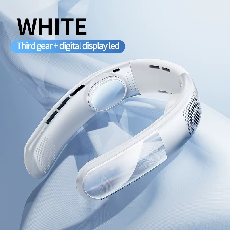 CAFELE Neck Fan Portable Wearable Bladeless Fan 3000mAh Rechargeable Battery With Breathable Neck Brace LED Display 3 Speeds