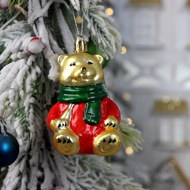 44pcs 6cm Christmas Balls Deer Santa Claus Xmas Tree Hanging Ornament Home Chirstmas Party Decoration New Year Gift Navidad 2025
