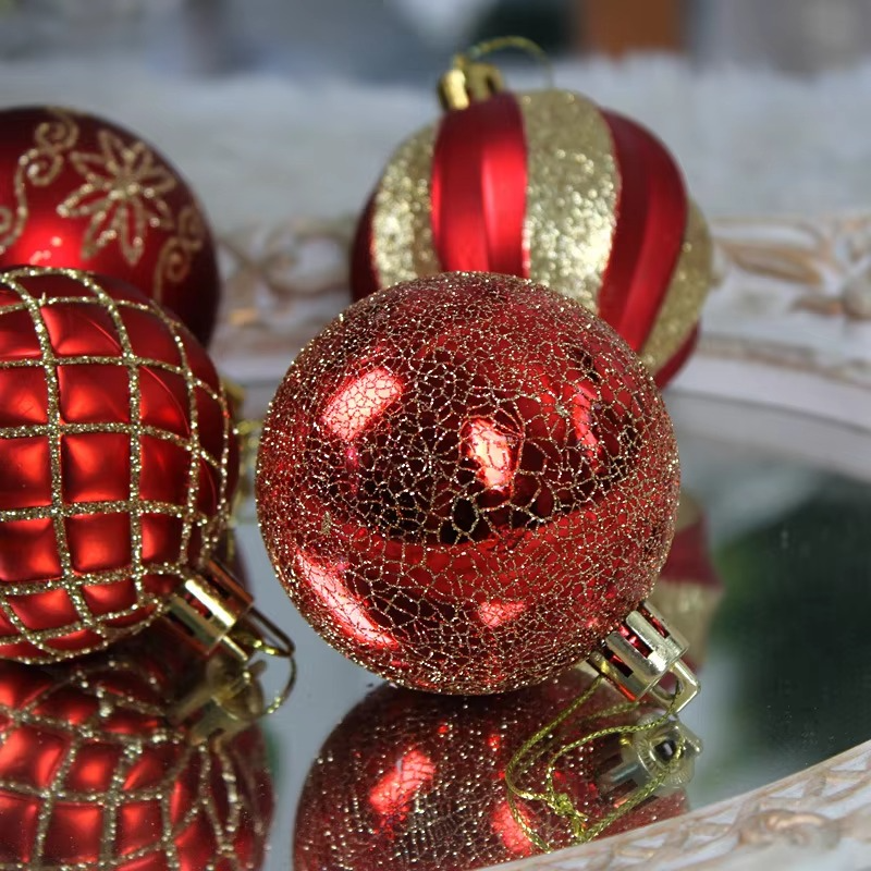 44pcs 6cm Christmas Balls Deer Santa Claus Xmas Tree Hanging Ornament Home Chirstmas Party Decoration New Year Gift Navidad 2025