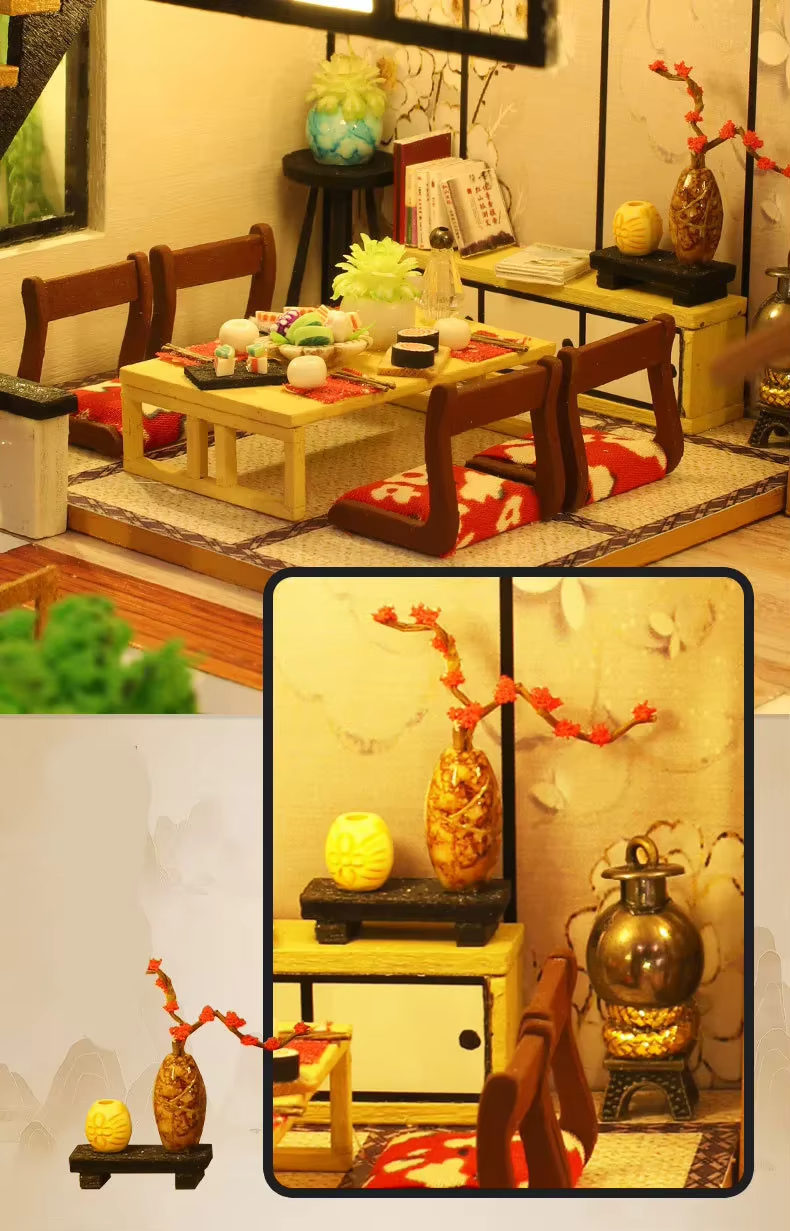 Diy Big Dollhouse Miniatures Doll House Miniaturas Home Bedroom Decoration With LED Children Birthday Christmas New Year Gifts