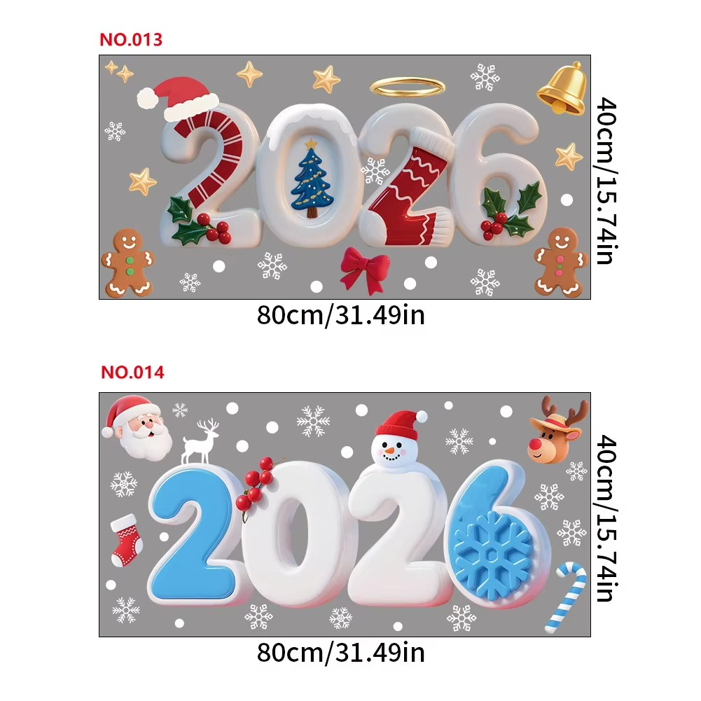 Christmas Window Decor Stickers Glass Window Stickers Festive Christmas Window Clings Decorative Stickers for kids Glass Decor