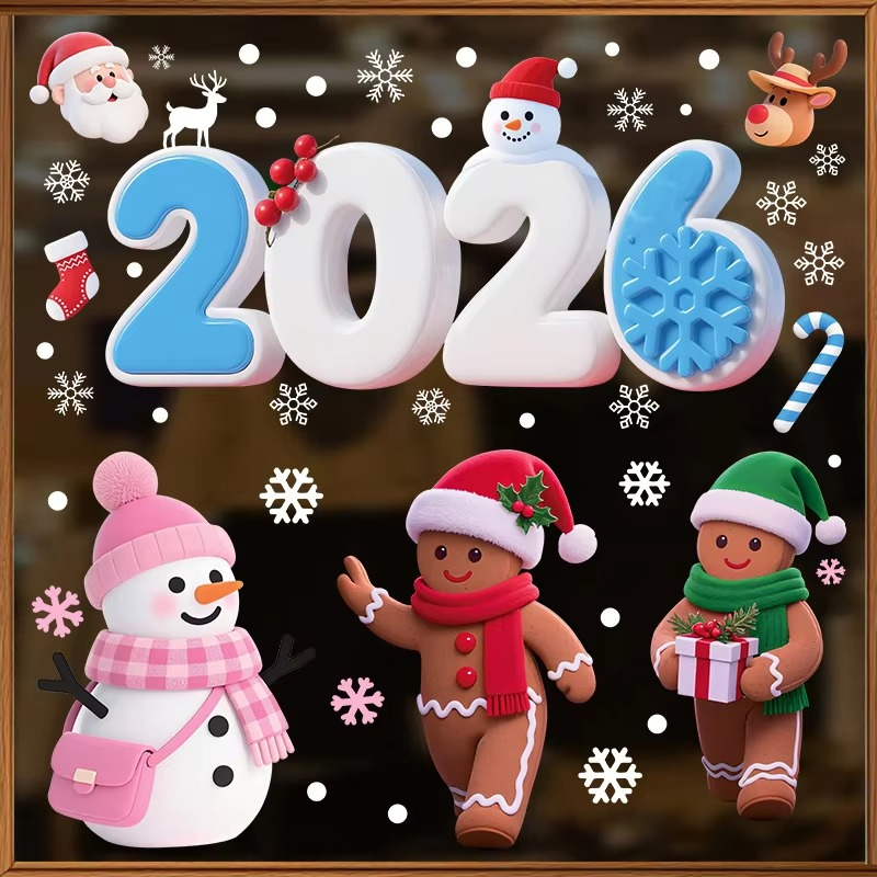 Christmas Window Decor Stickers Glass Window Stickers Festive Christmas Window Clings Decorative Stickers for kids Glass Decor