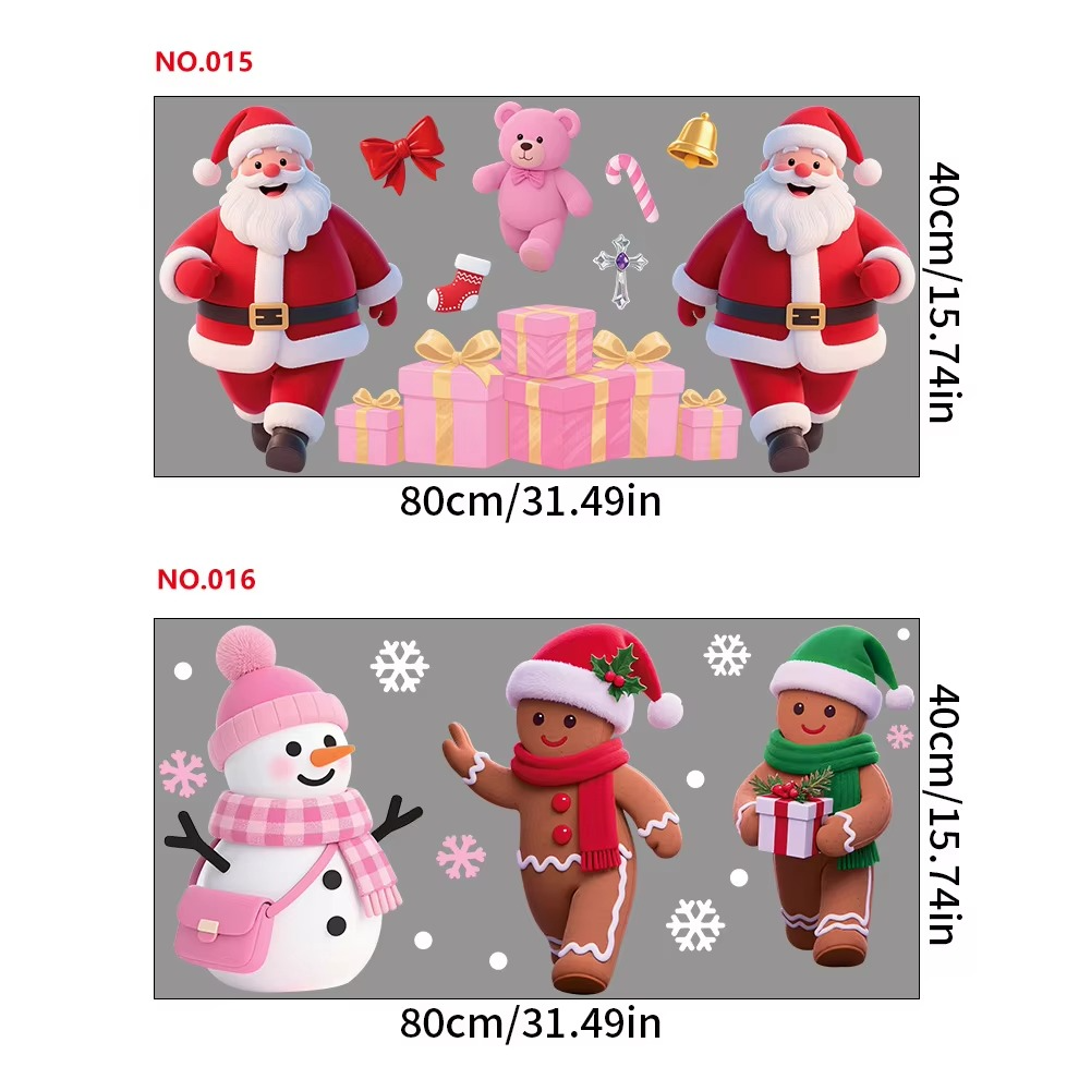 Christmas Window Decor Stickers Glass Window Stickers Festive Christmas Window Clings Decorative Stickers for kids Glass Decor