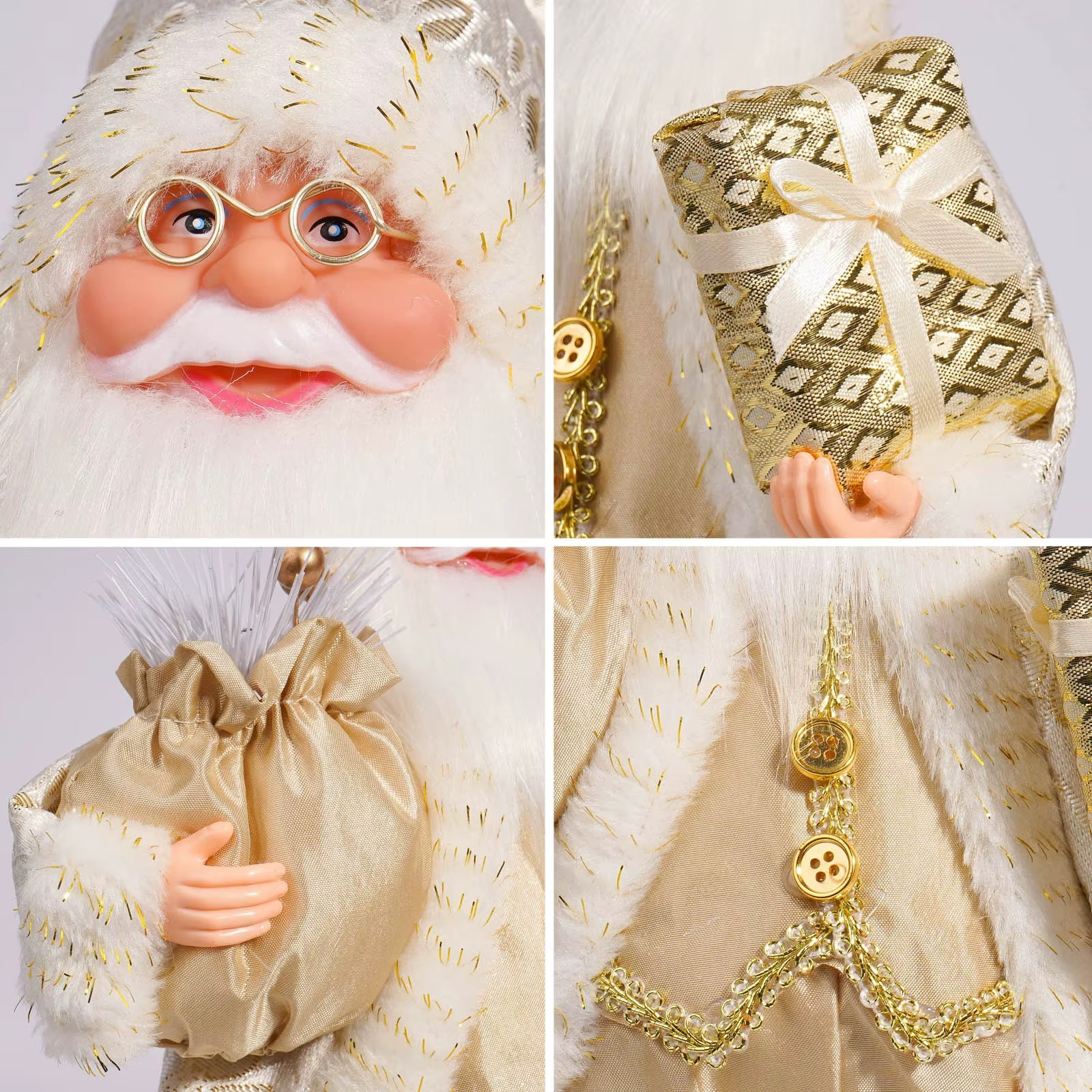 12inch Santa Claus Doll Christmas Standing Santa Claus Doll Window Decoration Home Chirstmas Ornament New Year Gift 2025 Navidad