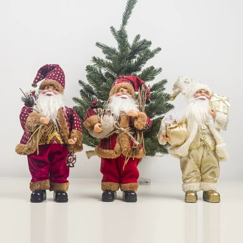 1PC Decor New-Year Goods Santa Claus Christmas Doll Home Decoration Merry Christmas Kids Gift
