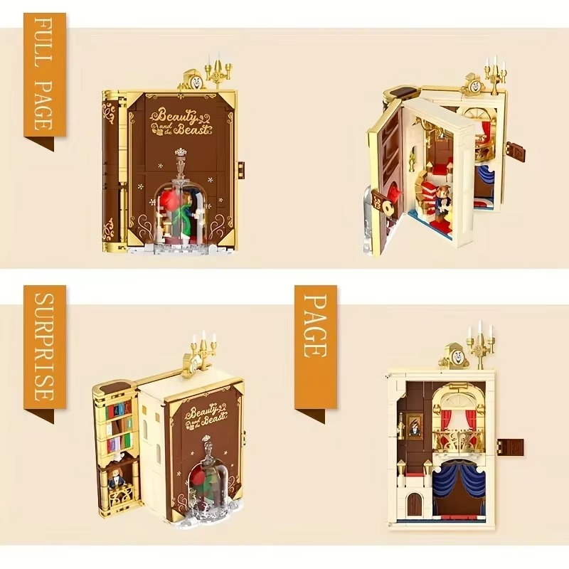 Get Your Beauty and the Beast Building Block Sets: A Perfect Gift for Christmas DIY Bricks Toys Creative Ornaments!