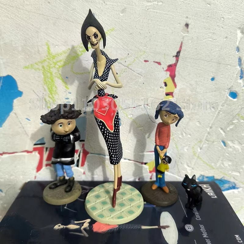 3PCS Neca Coraline Figure Anime Coraline & the Secret Door Crooked Character Action Figure Collection Toy Gift for Christmas