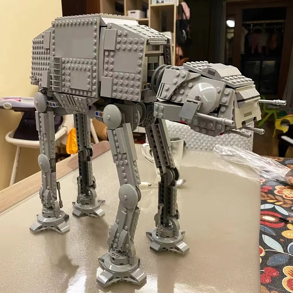 MOC Space Movie AT-AT Building Blocks Bricks DIY Model Modfied from 75288 With Figures Toys for Children Christmas Gifts