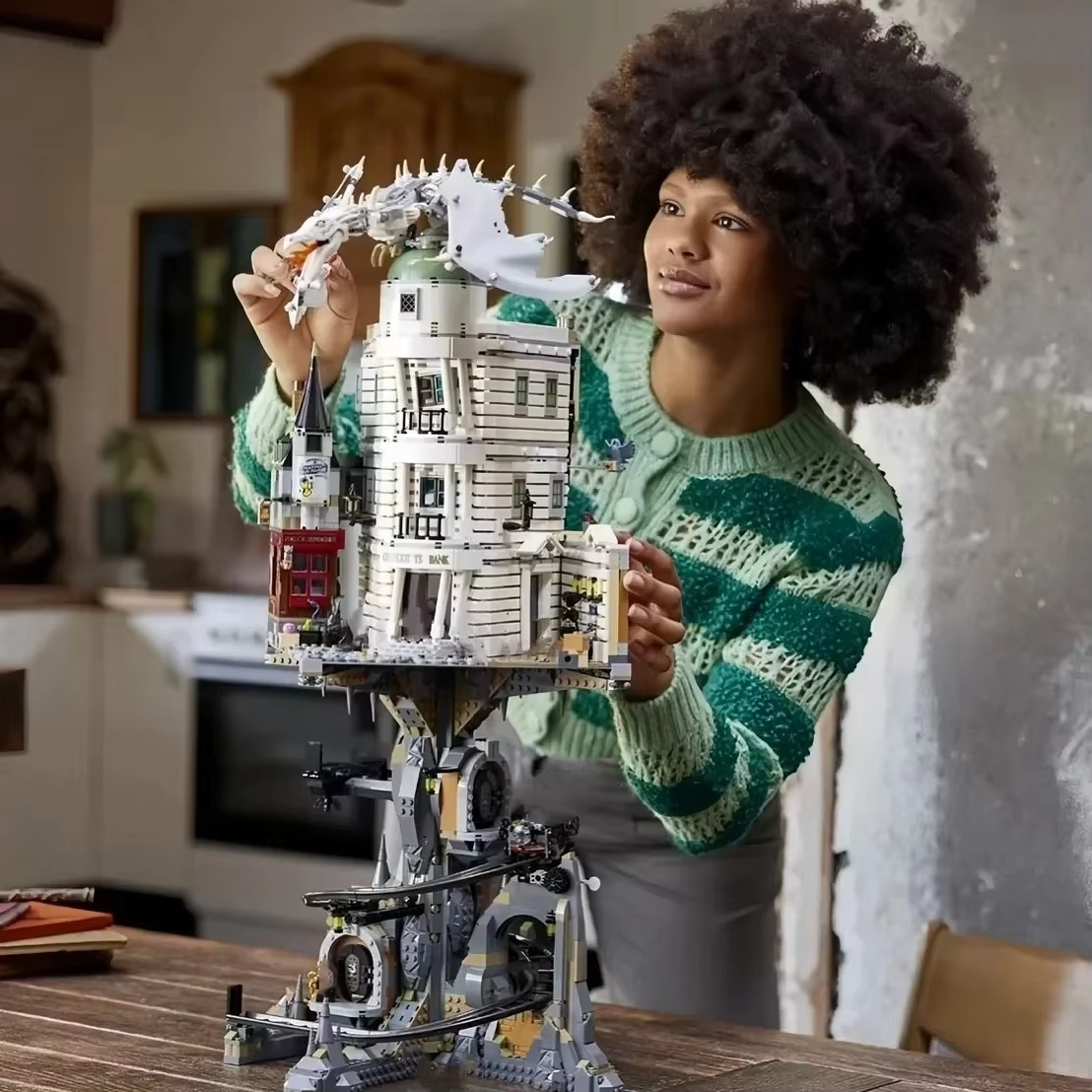 legolck 4803pcsClassic Bank Street View Model Kit Moc Model Building Kits Construction Block Blocks Toys For Kids Christmas Gift