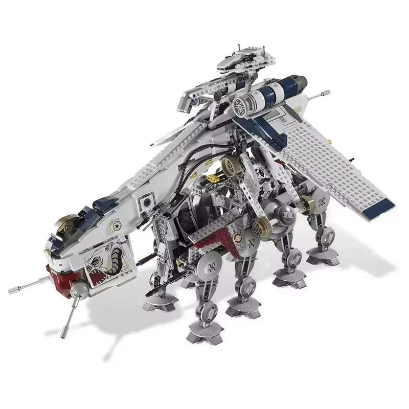 Hot Toys Star Wars Republic Dropship With AT-OT Walker Compatible 10195 Transport Ship Toys For Children Christmas Gifts