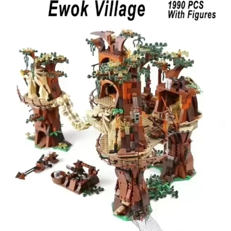 Galaxy MOC Space Ewok Village Building Blocks for Adults Bricks Toys for Children Construct Birthday Christmas Gifts for Kids