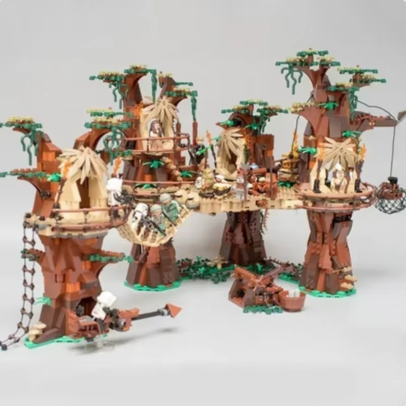 Galaxy MOC Space Ewok Village Building Blocks for Adults Bricks Toys for Children Construct Birthday Christmas Gifts for Kids