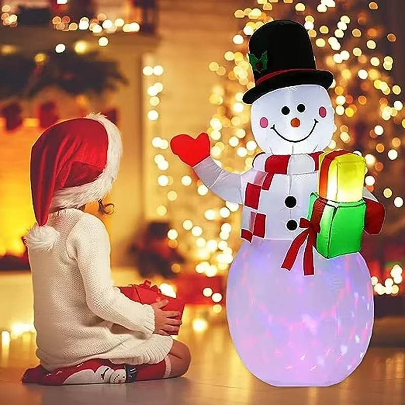 1.5m Inflatable Snowman Santa Claus Christmas Outdoor shop Decorations LED Christmas Party New Year 2023 Christmas Decorations