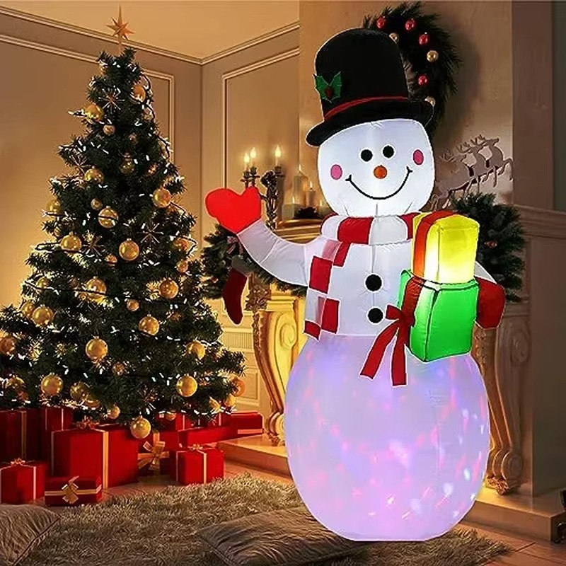 1.5m Inflatable Snowman Santa Claus Christmas Outdoor shop Decorations LED Christmas Party New Year 2023 Christmas Decorations