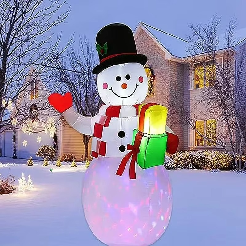 1.5m Inflatable Snowman Santa Claus Christmas Outdoor shop Decorations LED Christmas Party New Year 2023 Christmas Decorations