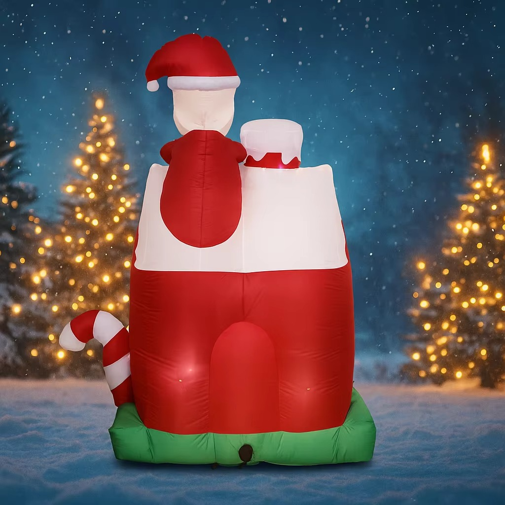 6.89FT Inflatable Toy Santa Man House Christmas Tree Holiday Gifts Xmas Decorations for Yard Christmas Supplies Home Ornaments
