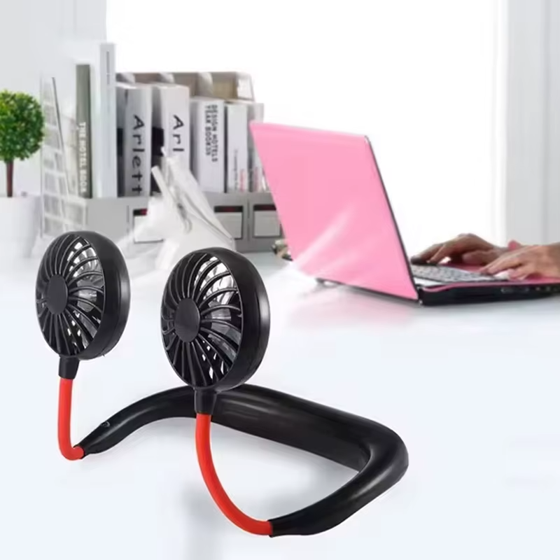 The High Quality Headphone Design Hands-Free Traveling Outdoor Portable USB Rechargeable LED Neck Fan Mini Handheld Fan is a revolutionary wearable cooling solution engineered for modern lifestyles. Shaped like stylish headphones, this innovative fan prov