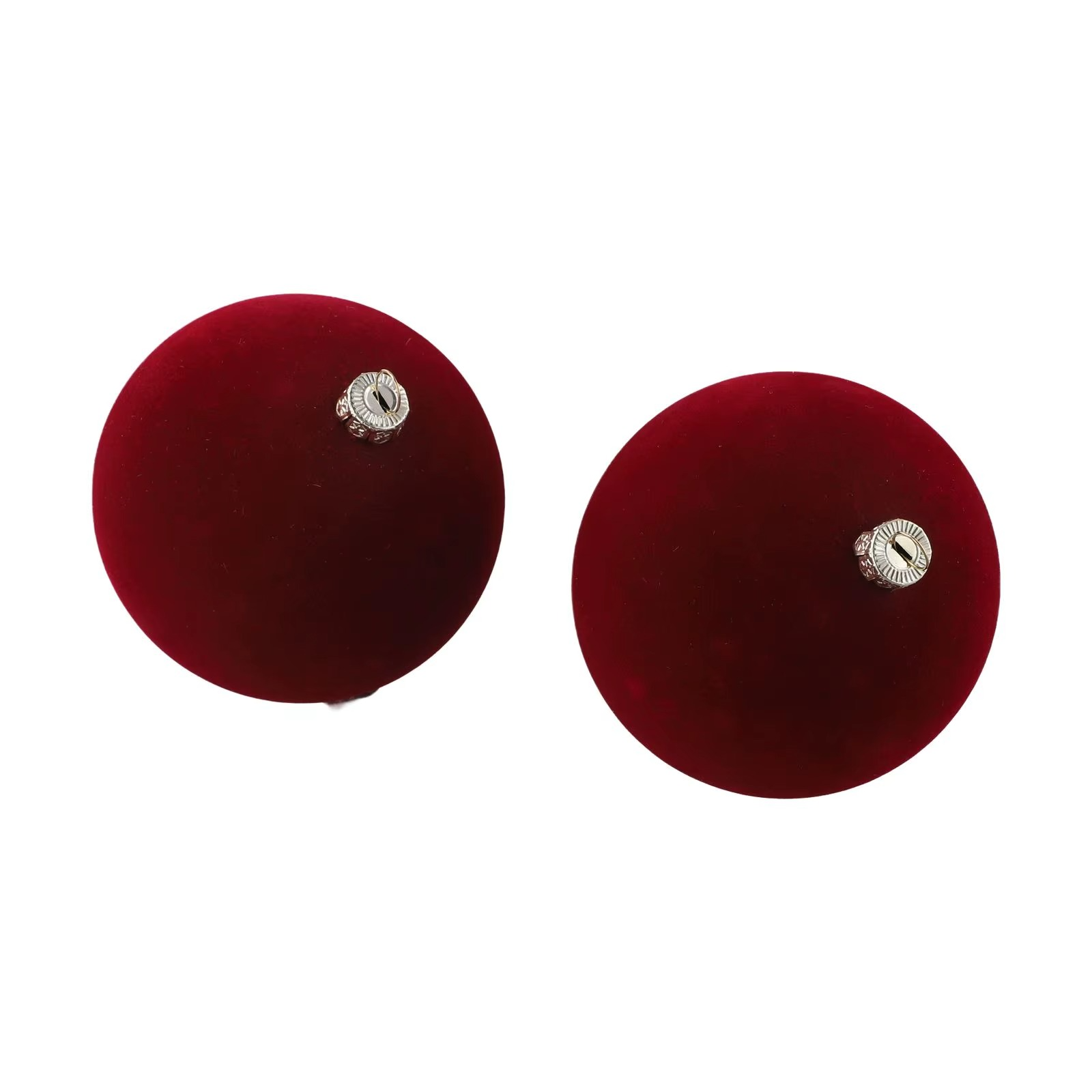 9pcs 10cm Christmas Ball Ornaments Xmas Tree Hanging Velvet Cloth Decorative Balls Home Party Christmas Tree Decor New Year