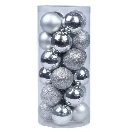 24Pcs Xmas Tree Balls - Multicolor Glitter Christmas Baubles, Perfect for Party & Home Decor (Popular)