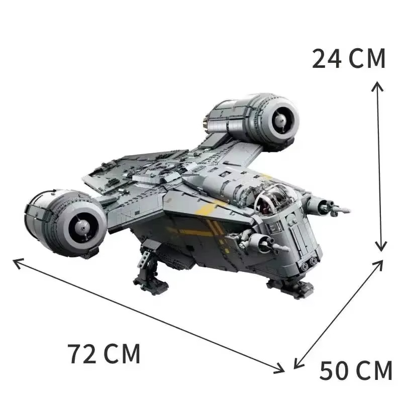 Large 6187pcs Spacecraft Model Star Mandalorian Razor Crest Spaceship 75331 Home Decoration Toys For Birthday Christmas Gifts