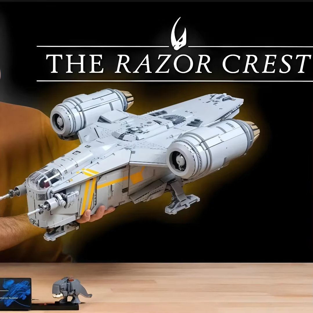 Large 6187pcs Spacecraft Model Star Mandalorian Razor Crest Spaceship 75331 Home Decoration Toys For Birthday Christmas Gifts