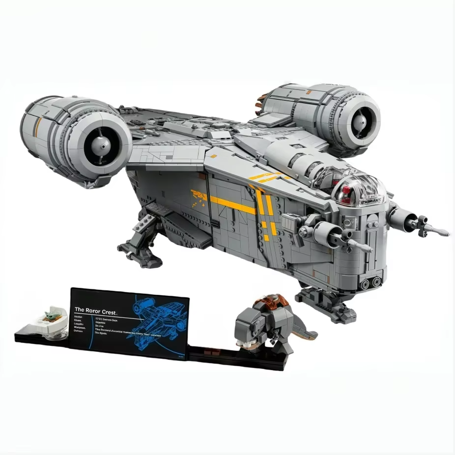 Large 6187pcs Spacecraft Model Star Mandalorian Razor Crest Spaceship 75331 Home Decoration Toys For Birthday Christmas Gifts