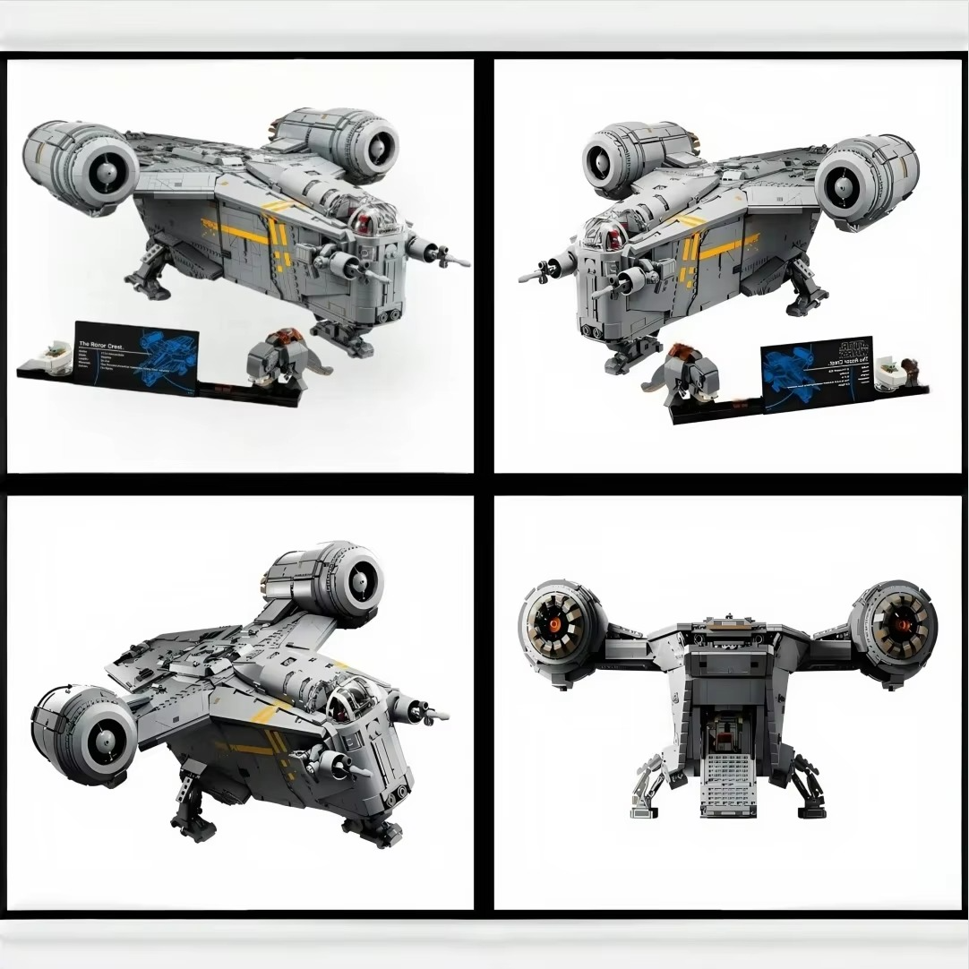 Large 6187pcs Spacecraft Model Star Mandalorian Razor Crest Spaceship 75331 Home Decoration Toys For Birthday Christmas Gifts