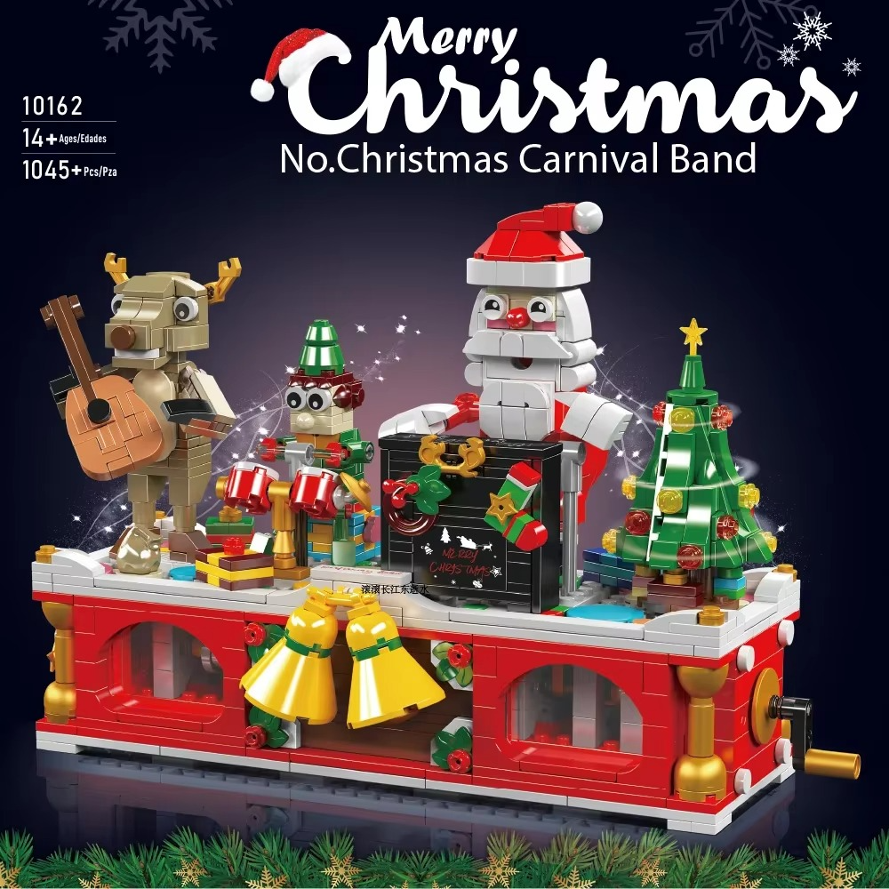 2025 City Creativity Winter Village Christmas Joyful Team Model Building Blocks Bricks Kids Toys Christmas Boys Girls Gifts