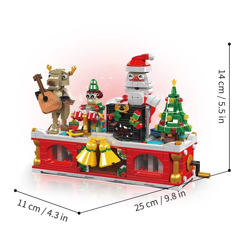 2025 City Creativity Winter Village Christmas Joyful Team Model Building Blocks Bricks Kids Toys Christmas Boys Girls Gifts