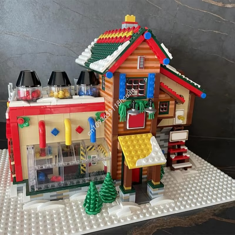 2454pcs MOC Winter Village Building Creation Station Christmas Limited Edition Architecture Building Blocks Ideal for Display