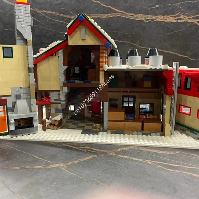 2454pcs MOC Winter Village Building Creation Station Christmas Limited Edition Architecture Building Blocks Ideal for Display