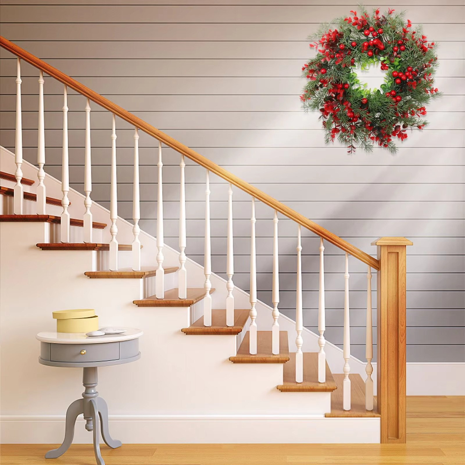 1pc Winter Berry Wreath Christmas Tree Wreath Christmas Artificial Wreath Artificial Christmas Wreaths Xmas Porch Wreath