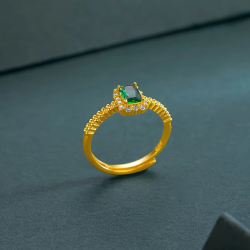 9999 24K real gold store, same gold women's ring, beautiful moissanite jewelry
