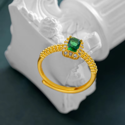 9999 24K real gold store, same gold women's ring, beautiful moissanite jewelry