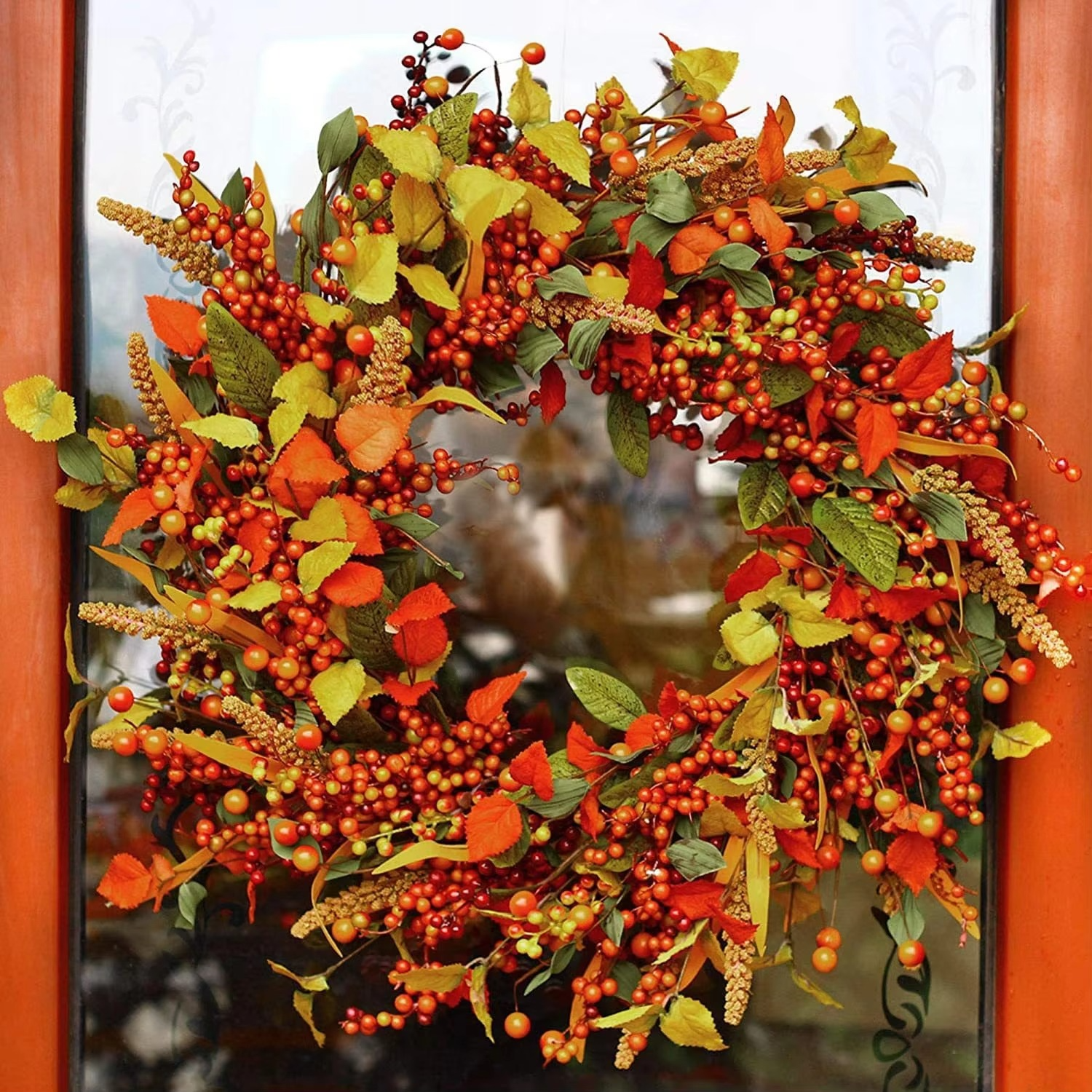 Autumn Vineyard Wreath Thanksgiving Christmas Wreath Door Decoration Home Door Hanging Door Decoration Wreath
